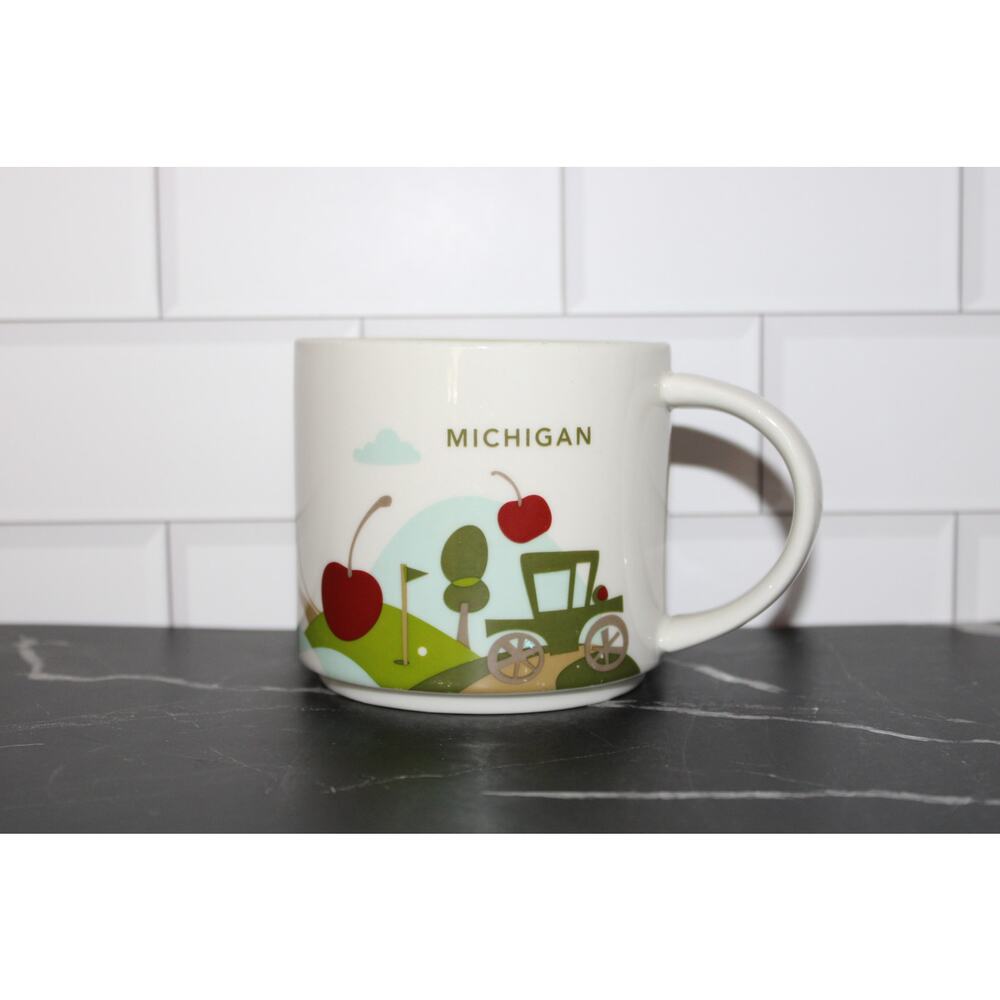 Starbucks Michigan You Are Here Collection (YAH) 14oz Coffee Mug EUC